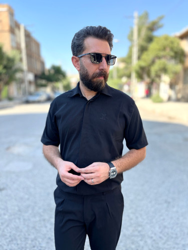 پیراهن مشکی آستین کوتاه